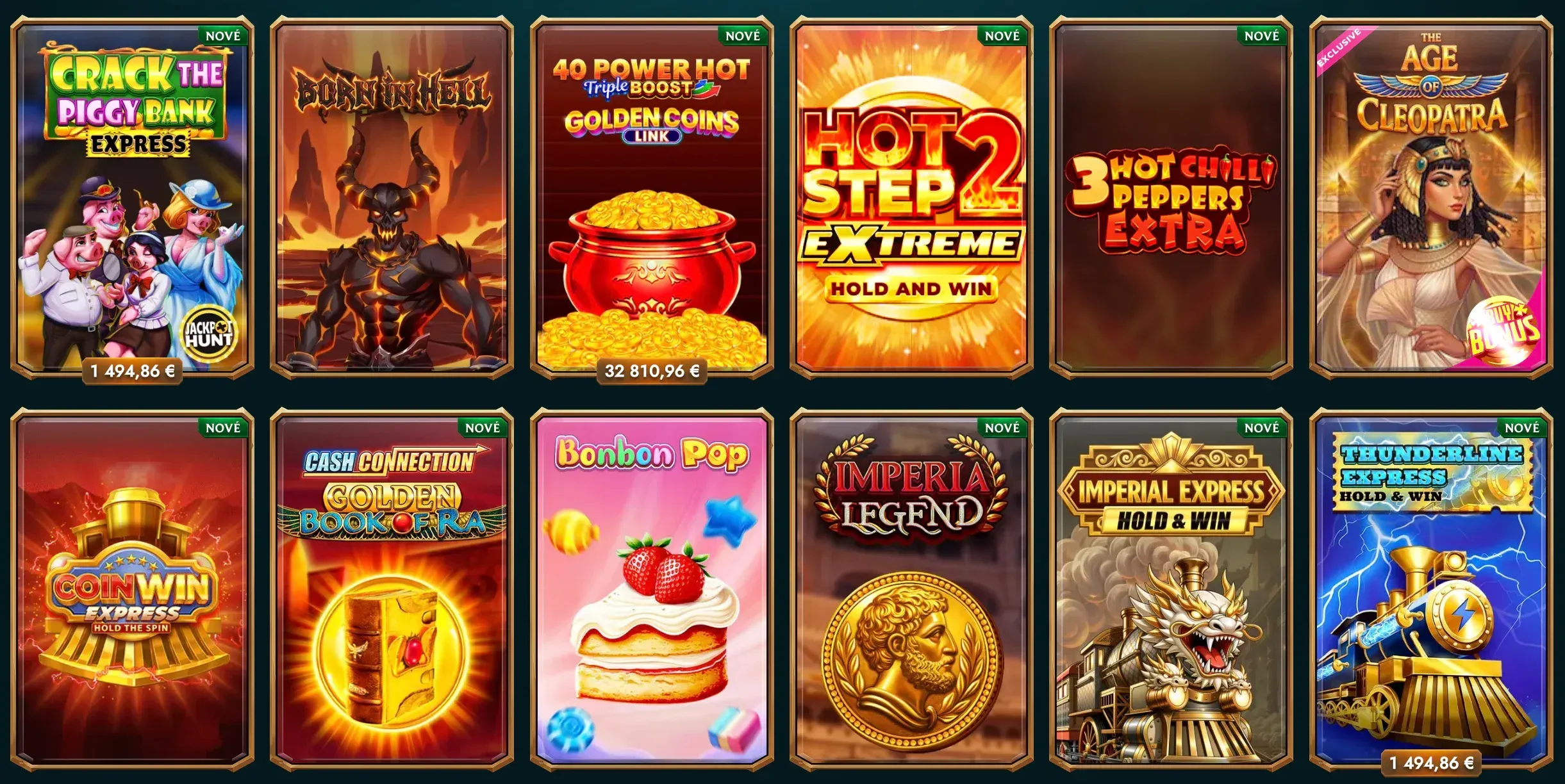 Kolekce automatů v MyEmpire casino